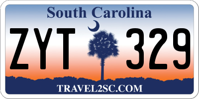 SC license plate ZYT329