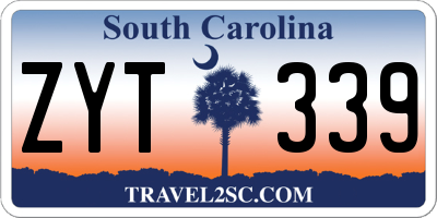 SC license plate ZYT339