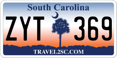 SC license plate ZYT369