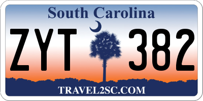SC license plate ZYT382