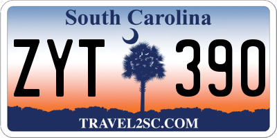 SC license plate ZYT390