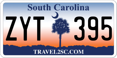 SC license plate ZYT395