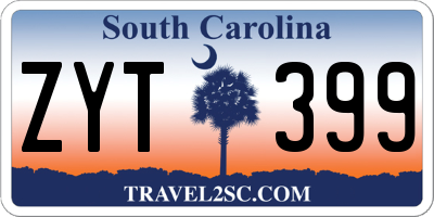 SC license plate ZYT399