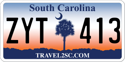 SC license plate ZYT413