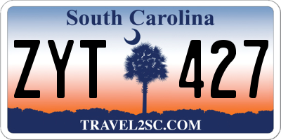 SC license plate ZYT427