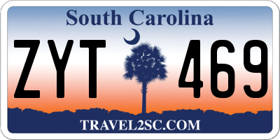 SC license plate ZYT469
