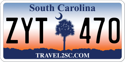 SC license plate ZYT470