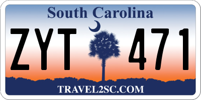 SC license plate ZYT471
