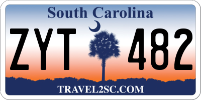SC license plate ZYT482