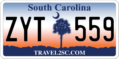 SC license plate ZYT559
