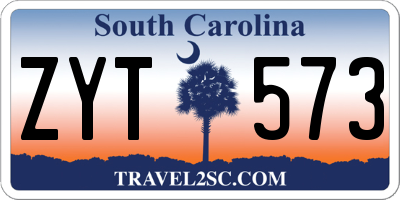 SC license plate ZYT573