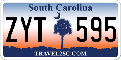 SC license plate ZYT595