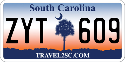 SC license plate ZYT609