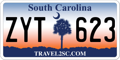 SC license plate ZYT623