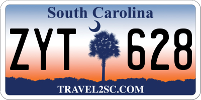 SC license plate ZYT628
