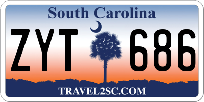 SC license plate ZYT686