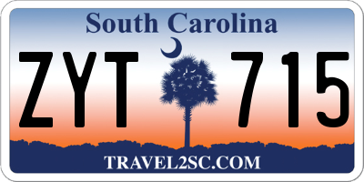 SC license plate ZYT715