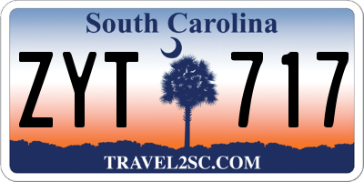 SC license plate ZYT717