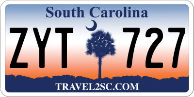 SC license plate ZYT727