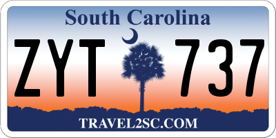 SC license plate ZYT737