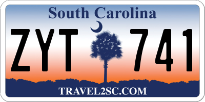 SC license plate ZYT741