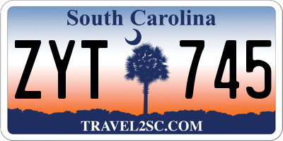 SC license plate ZYT745