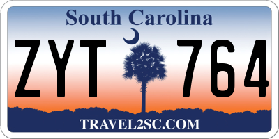 SC license plate ZYT764