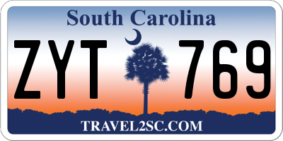 SC license plate ZYT769
