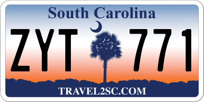 SC license plate ZYT771