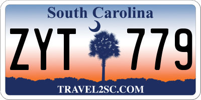 SC license plate ZYT779