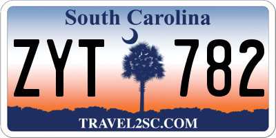 SC license plate ZYT782