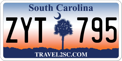 SC license plate ZYT795