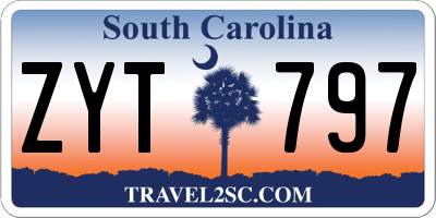SC license plate ZYT797
