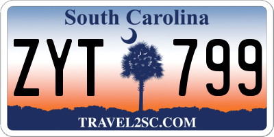 SC license plate ZYT799