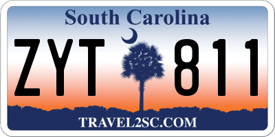 SC license plate ZYT811