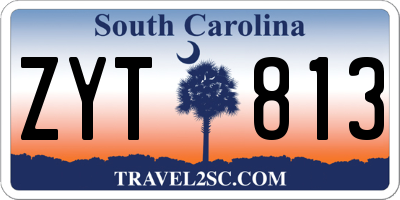 SC license plate ZYT813