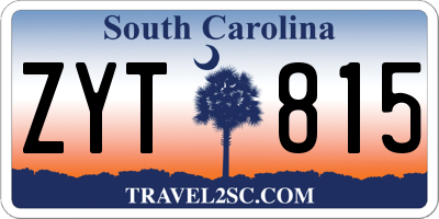 SC license plate ZYT815