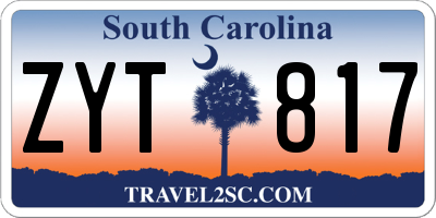 SC license plate ZYT817