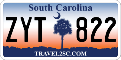 SC license plate ZYT822