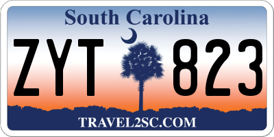 SC license plate ZYT823