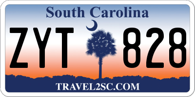 SC license plate ZYT828