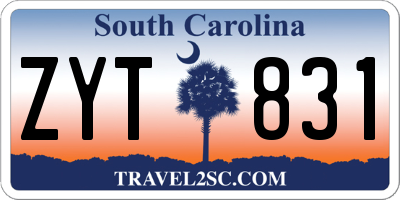 SC license plate ZYT831