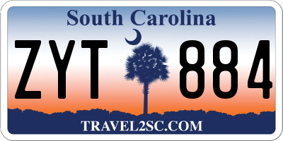 SC license plate ZYT884