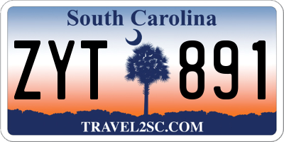 SC license plate ZYT891