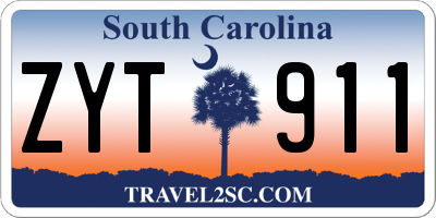 SC license plate ZYT911