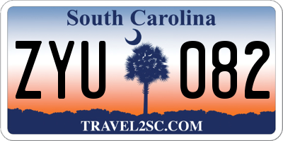SC license plate ZYU082