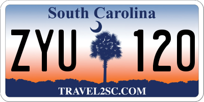 SC license plate ZYU120