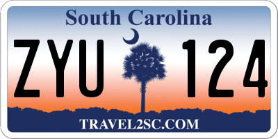 SC license plate ZYU124
