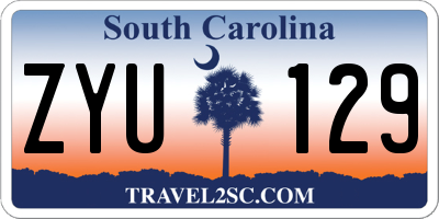 SC license plate ZYU129