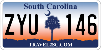SC license plate ZYU146